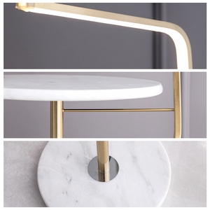 Minimaliste nordique Chambre Lampes Modernes pour <span class=keywords><strong>Salon</strong></span> Hôtel <span class=keywords><strong>Led</strong></span> Arc avec Coin de Table Debout Décoration Lampadaire - Product Image 4
