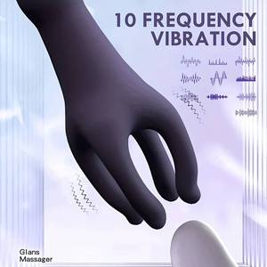 Vibrador de glande para hombres YEQU - Carga USB, morado, resistente al agua, masajeador de pene, juguete sexual con 10 modos de vibración para placer - Product Image 5