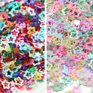Paillettes di stelle angolari arrotondate vuote brillanti di colore misto di nuovo arrivo 5mm per Nail Art - Product Image 4