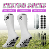 Chaussettes de sport antidérapantes personnalisées pour adultes, chaussettes de football avec grip, fabriquées par le fabricant