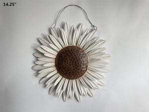Décoration <span class=keywords><strong>murale</strong></span> en métal en forme de fleur en métal Art mural en métal suspendu pour jardin extérieur maison décoration intérieure - Product Image 5