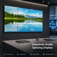Écran mural vidéo LCD 55 pouces, écran de raccordement à cadre étroit de 3,5 mm, FHD, qualité industrielle, 1 an de garantie pour salle de contrôle et centre de commandement