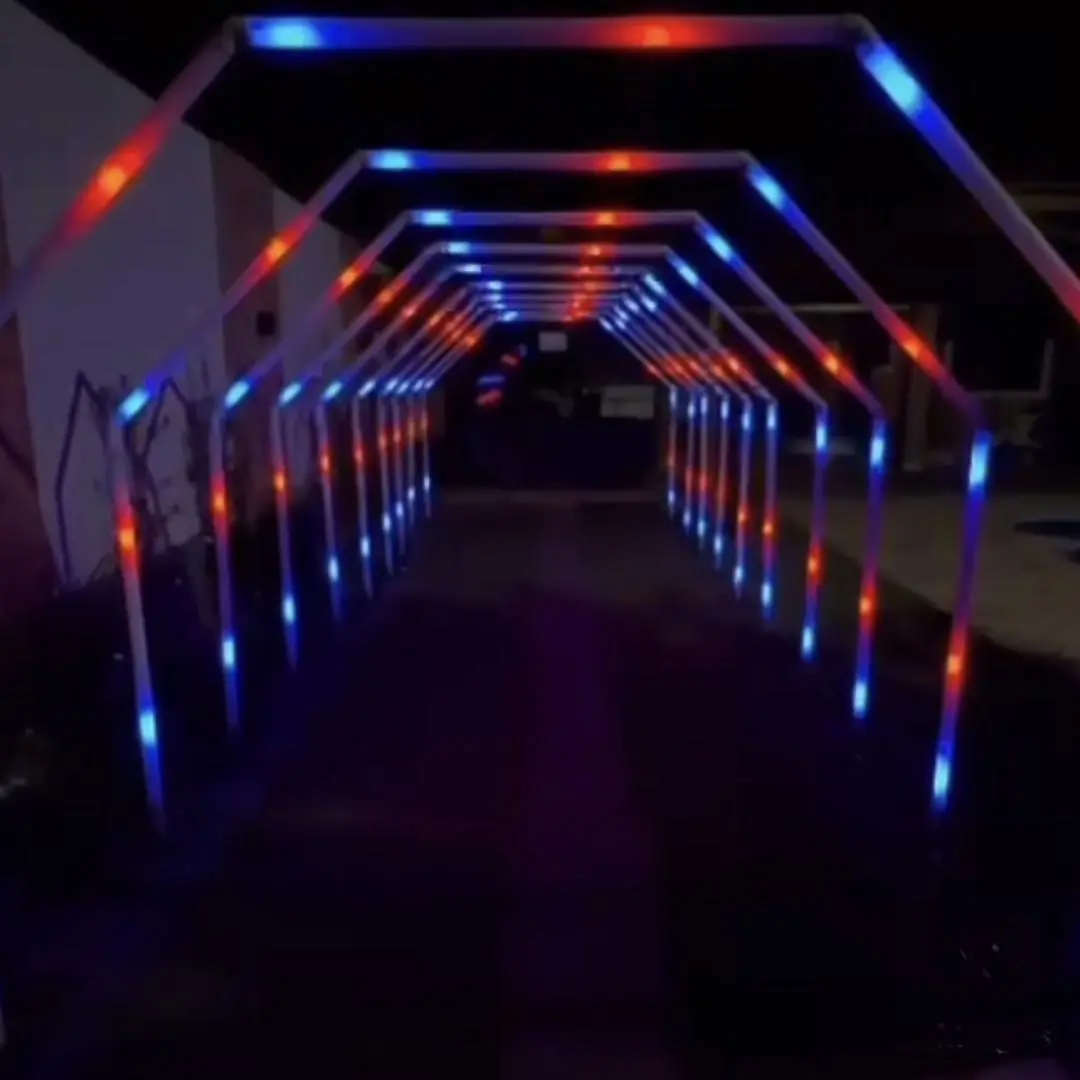 Barre de pixels LED polychrome à 360 degrés Barre de pixels LED ronde Tube arc-en-ciel