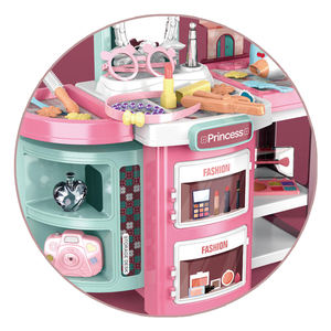 Table de maquillage multifonction 2 en 1 pour filles, jouet de simulation de maquillage, table de jeu de rôle pour enfants, <span class=keywords><strong>valise</strong></span> de maquillage - Product Image 5