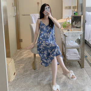 Vendita Diretta: Sexy Camicia da <span class=keywords><strong>Notte</strong></span> Estiva in Raso di Seta, Abbigliamento da <span class=keywords><strong>Notte</strong></span> per Donne, Pigiama, Vestito per Dormire - Product Image 2