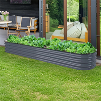 Huizhou vert géant 11''grand lit de jardin surélevé moderne extérieur revêtement Aluzinc boîte de jardinière en métal grand lit surélevé