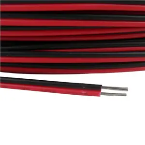 UL 2468 elektronik tel 16-28AWG 2 çekirdekli PVC paralel esnek düz şerit kablo geçişi VW-1 ve Ft1 dikey alev geciktirme