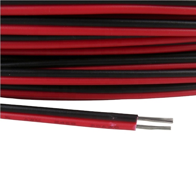 UL 2468 Electronic Wire 16-28AWG 2-Core PVC Parallel Flexible Flat Ribbon Cable Pass VW-1 and Ft1 Vertical Flame Retard
