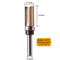 Fresas CNC con rodamientos de vástago de carburo para máquinas de grabado - Vástago de 1/2 y 1-1/4 pulgadas