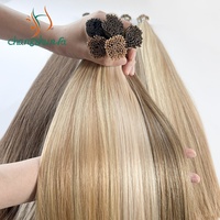 Extensions de Cheveux Humains 100% Remy à Double Traitement, Kératine Micro Liens I-Tip, Cheveux Bruts Russes, pour Salon de Coiffure