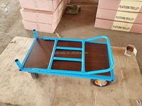 Carretilla de Plataforma con Cuatro Ruedas Neumáticas de 8 Pulgadas, de Acero y Goma, OEM, Capacidad de Carga de 300 kg, Certificación CE, Herramientas para Almacenes y Compras