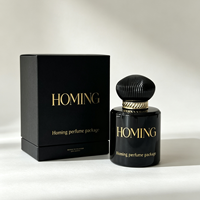 Botol Parfum Kosong Unik Hitam Mewah 100ml Botol Parfum Silinder Transparan Kaca Kosong Dengan Kotak
