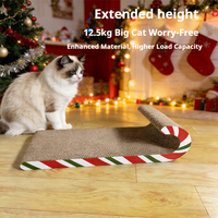 Jouet pour chat en forme de canne de Noël, ne perd pas ses poils, divertissement, fournitures pour animaux de compagnie, griffoir en carton pour chat, griffoir pour chat