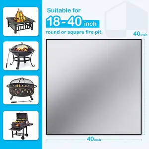 Estera cuadrada para quemador de madera, estera de parrilla para césped, cubierta de Patio, protección de propano al aire libre - Product Image 4