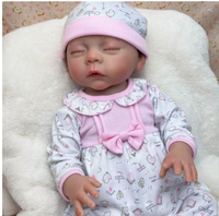 Poupée Reborn de 18 pouces réaliste en vinyle souple, jouet de bain imperméable, compagnon de confort, poupée d'apprentissage pour nouveau-nés pour enfants