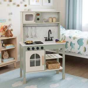 Cuisine en bois EDULAND avec four à micro-ondes sonore, évier, accessoires en acier inoxydable, ensemble de légumes à découper, OEM/ODM pour les grossistes - Product Image 2