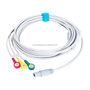 Voor Ge Healthcare Logiq S8 Vet/Levendige E <span class=keywords><strong>3</strong></span> <span class=keywords><strong>Lead</strong></span> <span class=keywords><strong>Ecg</strong></span> Patiëntkabel Snap Iec Compatibele Circulaire Connectoren Voor Patiëntbewaking - Product Image 1