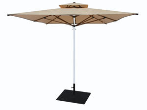 Grand parasol d'extérieur pour restaurant avec logo parasol à rayures parasol de jardin avec pied de parasol - Product Image 5