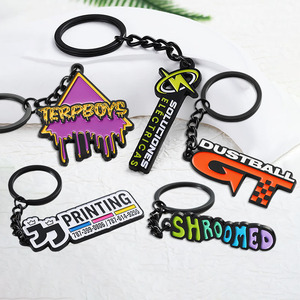 Porte-clés personnalisé en émail, design 3D cool, logo de voiture, en alliage de zinc, personnage de voiture mignon, vente en gros - Product Image 3