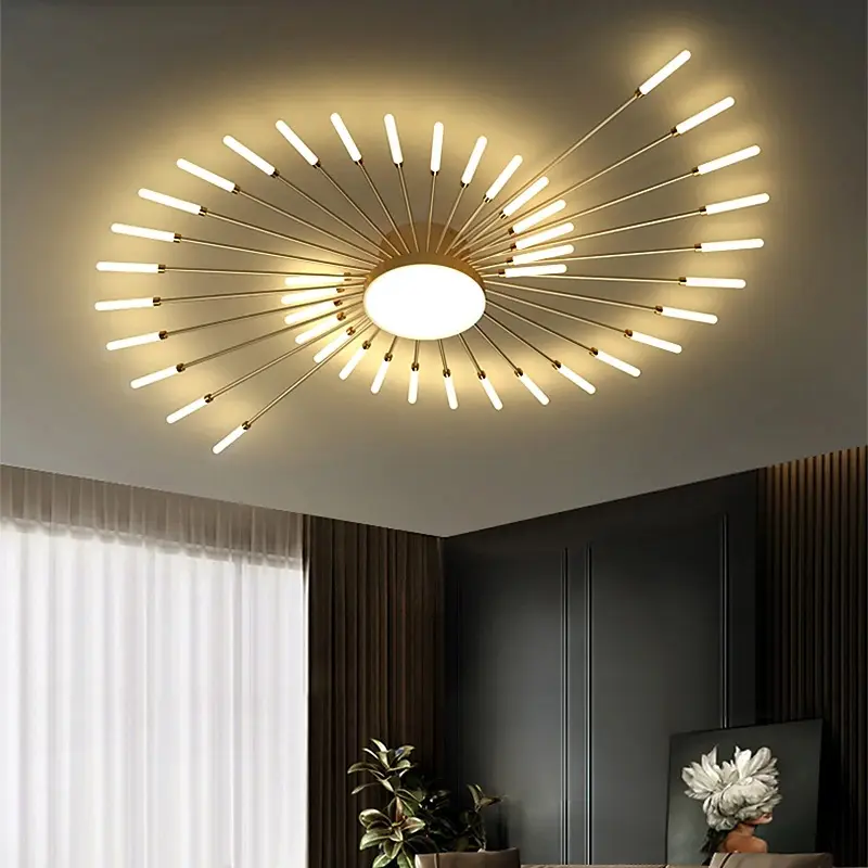 Lámpara colgante de techo iluminación casa forma chispa interior decoración hogar personalizada moderna para lámpara de techo
