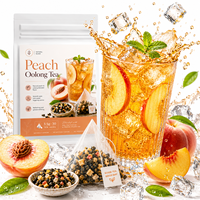 Eco-vriendelijke natuurlijke smaak verfrissende hydratatie zomer hydratatie bubble tea basis ijskoude koude koffie witte perzik fruit oolong thee