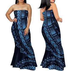 Toptan polinezya Tonga tasarım zarif tüp üst Fishtail elbiseler büyük insanlar boy 8XL temizleme Mermaid elbise kulübü için - Product Image 1