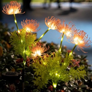New Solar Spider Lily Artificial Flower <b>Outdoor</b> Decoration Garden Christmas Holiday Lawn Copper Wire Ground Stake <b>Light</b> - Product Image 4