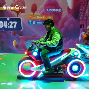 เกมรถโกคาร์ทแบบอินเตอร์แอคทีฟพร้อมระบบฉายภาพลงพื้นแบบสมจริงสำหรับสวนสนุก - Product Image 3