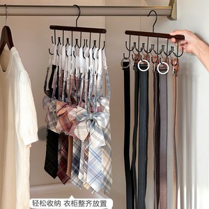 ไม้แขวนเสื้อไม้แบบหลายตะขอ 18 ตะขอ สำหรับแขวนเนคไท สายเอี๊ยม เสื้อกั๊ก อุปกรณ์จัดเก็บของใช้ในบ้าน หอพัก - Product Image 2