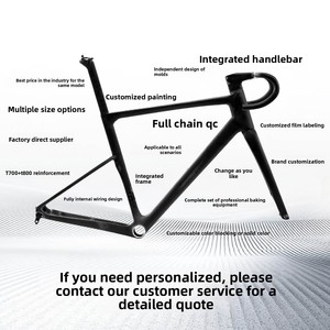 <span class=keywords><strong>Cuadro</strong></span> de <span class=keywords><strong>Carbono</strong></span> Ligero de una Pieza con Enrutamiento Interno de Cables, Compatible con Frenos de <span class=keywords><strong>Disco</strong></span>, Personalizable OEM para Bicicletas de <span class=keywords><strong>Carretera</strong></span> - Product Image 1