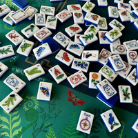 Tapis de mahjong américain de 31,5 pouces avec règles de Charleston, tapis de jeu en néoprène antidérapant et résistant aux rayures