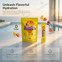 Poudre d'électrolytes variée Aeglwell Mocktini, 6 saveurs, sans sucre, sans glucides, boisson d'hydratation sportive, OEM ODM personnalisé en stick