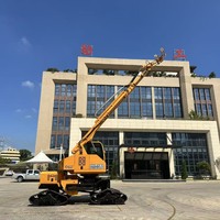 Jg 'S Telescopische Palmfruitoogstmachine Voor Het Snijden Van Fruit Op Het Hydraulische Steile Terrein Van Oliepalmplantages