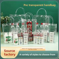 Sacs fourre-tout transparents en PVC de Wenzhou en stock, sacs cadeaux, pochettes souvenirs et emballages pour cadres photo ; Fermeture à pression disponible pour la vente en gros