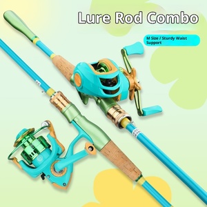 ルアーロッドセット炭素繊維中アクション長距離キャスティングコイオーシャンビーチ釣りストレートハンドルフルセットロッド - Product Image 5