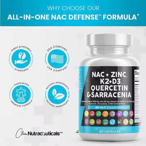 Suplementos vitamínicos de alto rendimiento NAC + ZinC Cápsula Precio al por mayor Mejora la inmunidad diaria - Product Image 6