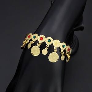 Jxx Nueva Oferta al por Mayor, Brazalete de Latón y Cobre con Baño de Oro de 24k y Plata, Cadena y Eslabones con Circonitas, Estilo Indio - Product Image 5