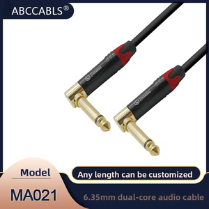 Câble audio pour instrument de musique guitare ABCCABLS de haute qualité, doré, avec connecteurs <span class=keywords><strong>Jack</strong></span> <span class=keywords><strong>RCA</strong></span> 6.35, 6.3, 6.25, conformes RoHS et CE, accessoires - Product Image 2