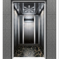 Ascenseur d'hôtel de luxe de qualité supérieure Prix raisonnable Capacité de charge de 450-2000kg Construction en acier inoxydable Traction sans engrenage