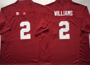 بيع بالجملة أعلى جودة Alabama الكلية الأمريكية 2 Williams Crimson مخصص جيرسي كرة القدم جيرسي مخيط - Product Image 3