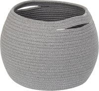 Panier de rangement en coton tissé moderne décoratif, panier rond pour plantes écologique pour une utilisation en intérieur, organisateur mignon pour la chambre de bébé