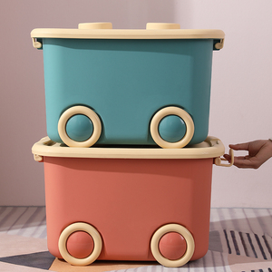 The Most Popular Stackable Sliding Plastic Basket Car Cartoon Box Toy Storage Cabinet For Kid