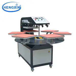 40*50cm Max 360 rotative 6 stations presse à chaud pour coton polyester t-shirt polo t-shirt sportswear coton nylon presse à chaud