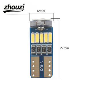 หลอดไฟ LED สำหรับรถยนต์ T10ป้ายทะเบียนรถ W5W จอดรถ Canbus แบบใหม่มีป้ายทะเบียนด้านข้าง4014 15SMD ถอดรหัส - Product Image 5