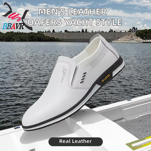 Mocasines Planos de Cuero Abrasivo para Hombre, de Piel de Oveja, Estilo Náutico, de Una Sola Pieza, para Invierno, Primavera y Verano, Impermeables - Product Image 2
