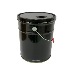 Lata de metal em forma de balde de 19L para líquidos e tintas com impressão personalizada