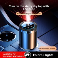 Humidificateur de parfumeur de montage de voiture intelligent haut de gamme avec étoile romantique ciel haut de gamme lumière d'ambiance commence à arrêter le type de prise américaine de voiture