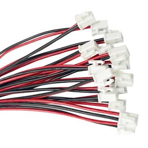 Özelleştirilmiş 2-Pin elektronik kablo demeti XH1.25/PH2.0/XH2.54 terminali kırmızı siyah düz kablo elektronik kablo tel işleme - Product Image 2