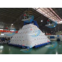 Toboggan aquatique gonflable personnalisé en gros, grande structure de jeu flottante pour piscine, lac, complexe hôtelier