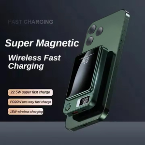 Magsafered ที่ชาร์จแบบพกพา5000มิลลิแอมป์ต่อชั่วโมง, พาวเวอร์แบงค์ขนาดเล็ก PD MAG ชาร์จเร็ว22.5วัตต์พกพาได้ปลอดภัยแสดงผล LED สำหรับ <span class=keywords><strong>iPhone</strong></span> 16 - Product Image 5